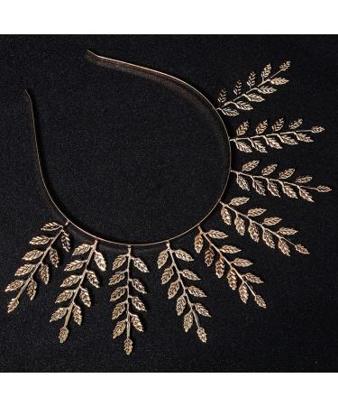 Lurrose Goddess Leaf Headband | Greek Bridal Hair Band & Laurel Crown | Gold Leaf Headdress Accessories - Buy Online on GoSupps.com
