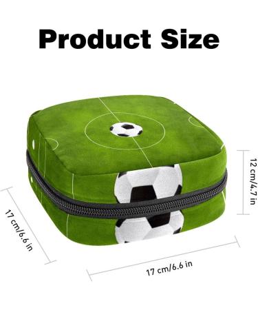 Women's Portable Period Kit - Bonds Storage Pockets Football Green Field - Feminine Product Bag for Girls - Buy Online on GoSupps.com