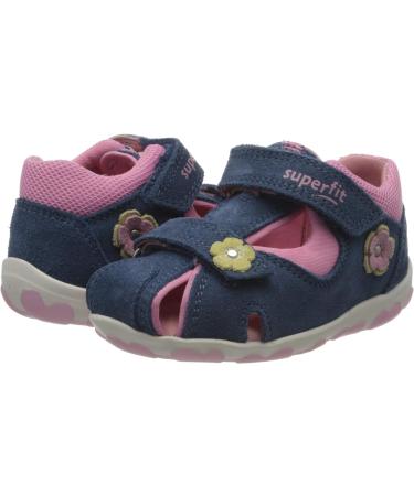 Superfit Girl's Fanni Sandals - Size 7 UK Child - Blue/Blau Rosa 80 - Buy Online on GoSupps.com