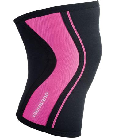 Rehband Knee Bandage - Strength Support for CrossFit & Heavy Training | 5mm Neoprene Knee Sleeve in Multiple Colors & Sizes | Unisex Pink - 1 Piece - Buy Online on GoSupps.com