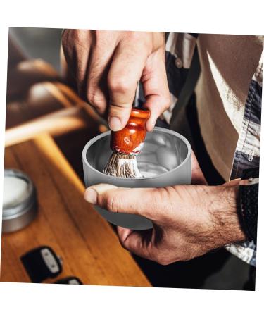 Frcolor 3PC Stainless Steel Double-Walled Shaving Bowl Set - Comfortable Foam & Cream Shaving Accessories for Men - 8.2x5.8cm - Buy Online on GoSupps.com