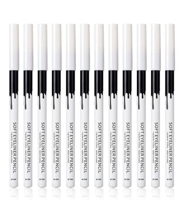 KAIQIKAIXI 12 White Eyeliner Pen  Eyebrow Pen Eye Shadow Pencil  Lip Line Pen  Eyelid Pad  Pencil Makeup Set Tool