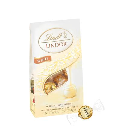 Lindt LINDOR White Chocolate Truffles - Smooth Melting Center, Perfect Gift - 5.1 oz. Bag (6 Pack) - Buy Online on GoSupps.com