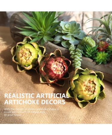 HOMSFOU 10 Pcs Artichoke Artificial Flower House Decorations for Home Plant Decor Household Decor Faux Artichokes Botanical Decor Home Decor Silk Flower Fake Vegetables Artificial Flowers - Buy Online on GoSupps.com