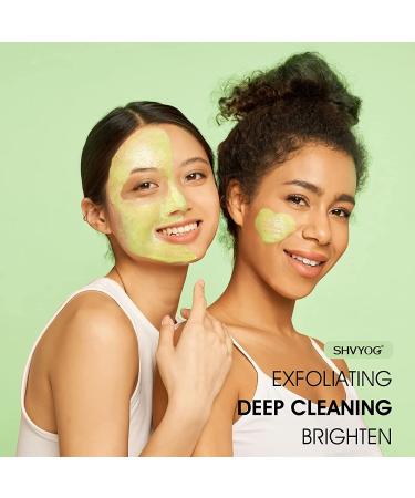 SHVYOG Organic Avocado & Green Tea Facial Scrub with Brush | Exfoliating Face Wash for Acne, Blackheads, Large Pores and Oil | Moisturizing Green Tea Scrub - Buy Online on GoSupps.com