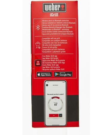 Weber Igrill 2 - Intelligent Bluetooth Meat Thermometer | 4 Connections Smartphone App Control Magnetic Holder | Best Grill Thermometer (7221) - Buy Online on GoSupps.com
