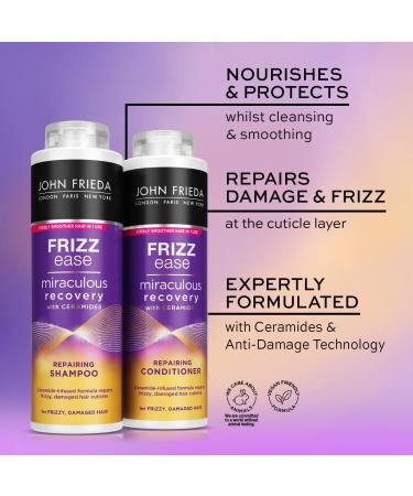 John Frieda Frizz Ease Miraculous Recovery Shampoo And Conditioner Duo Pack 2 X 500ml Repairing And Smoothing Shampoo And Conditioner Bundle Dry Damaged Hair - Buy Online on GoSupps.com