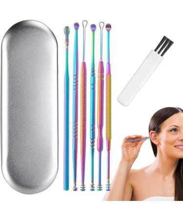 Besreey Ear Cleaner Earwax Removal set Ear Pick Earwax Removal Kit | Ear Pick Earwax Removal Tools Stainless Steel Ear Cleaner Curette With Cleaning Brush And Storage Box For Kid Adult - Buy Online on GoSupps.com