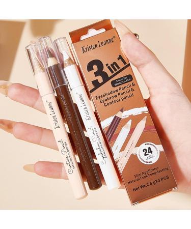 Eye Brow Pencil Set | Eyeliner Pencil Long-Lasting Brow Tint Silkworm Set - Contouring Eye Makeup Pencil for Outgoing Prom Vacation Dating Shopping Kumprohu 2# - Buy Online on GoSupps.com
