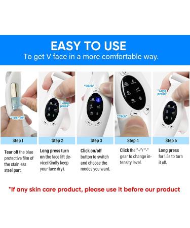 Intelligent Double Chin Reducer & V Face Lifting Beauty Device with Blue Red Light - Buy Online on GoSupps.com