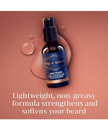 King C. Gillette Beard Thickener with Vitamin B Complex and Caffeine 1.7oz - Buy Online on GoSupps.com