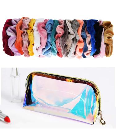 Iloovee 20 Pack Velvet Scrunchies - Multi-color Elastic Hair Ties for Women, Girls - Hair Accessories Set - Buy Online on GoSupps.com