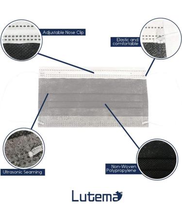 3-Ply Black Disposable Face Mask (50pcs) - Made in USA - Elastic Ear Loop | Non-Woven Polypropylene | Blocks Dust & Air Pollution - For Business and Personal Care - Buy Online on GoSupps.com