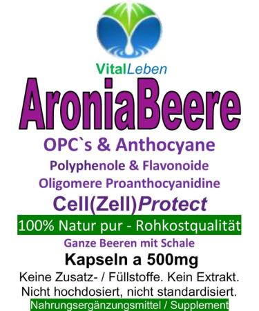 Aronia Berries OPC Cell Protect - 120 Powder Capsules | Antioxidants Immune Support Pure & Natural - Germany - Buy Online on GoSupps.com