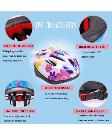 Lamsion Kids Helmet Set with Protective Gear for Ages 4-10, Pink - Cycling, Skating, Scooter - Buy Online on GoSupps.com