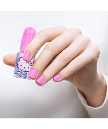 Hello Kitty & Friends Non-Toxic Peel-Off Nail Polish Set - 9 Glittery Colors for Kids Ages 3+ | Perfect Party Gift - Townley Girl - Buy Online on GoSupps.com