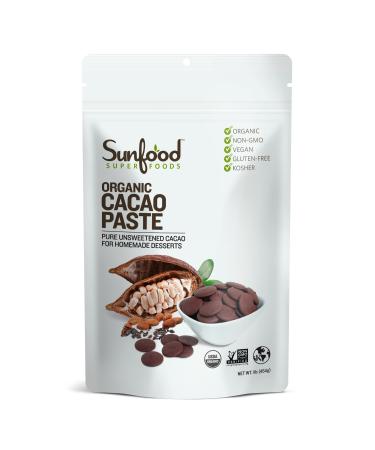 Sunfood Organic Cacao Paste 1 lb (454 g)