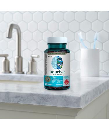 NEURIVA Plus Strawberry Gummies | Memory, Focus & Cognitive Support | Vitamins B6 & B12 | Nootropic Brain Supplement | 50ct - Buy Online on GoSupps.com