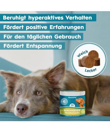 Ameizpet Calming Dog Treats - Soft Chews for Fear Barking & Aggression | 30 Treats for Stress Relief - Buy Online on GoSupps.com