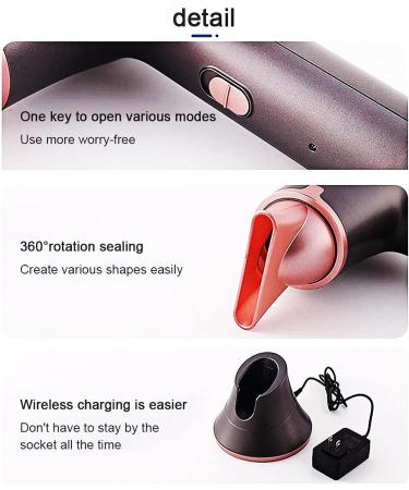 Cordless Hair Dryer w/Nozzles Attachment 300 Watt 5000mAh Lithium Battery Rechargeable Hair Dryer Portable Blow Dryer for Travel Outdoor Camping - Buy Online on GoSupps.com