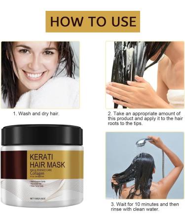 Collagen Hair Treatment Collagen Hair Mask Conditioning Argan Oil Hair Mask Keratin Hair Mask Collagen Treatment Deep Repair Conditioner Hair Masks for Dry Damaged Hair - Buy Online on GoSupps.com