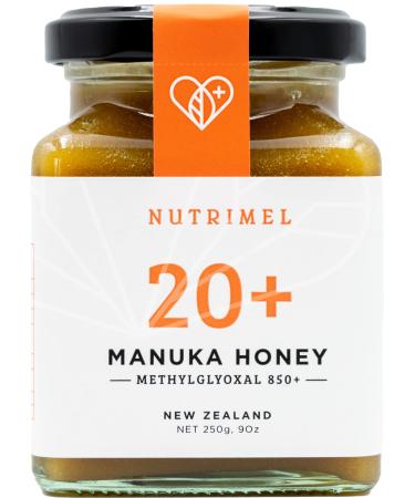 NUTRIMEL Manuka Honey 20+ (MGO 850+) - Glass jar (250 g) - New Zealand origin - 100% Tested and certified