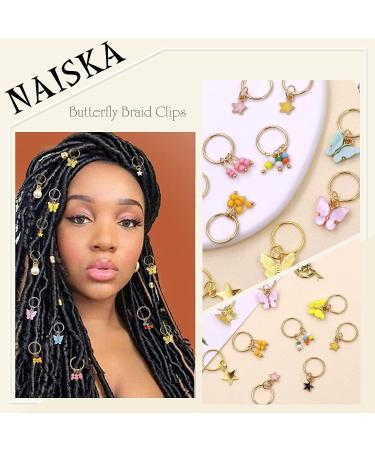 NAISKA 20Pcs Gold Butterfly Braid Clips - Pearl Shiny Hair Accessories for Women and Girls - Buy Online on GoSupps.com