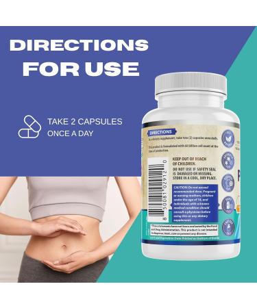 WHOLE WORLD WELLNESS Probiotic 60 Billion CFU/g | Immune, Digestive & Gut Health Support | Supports Constipation, Gas & Bloating | All Natural, Dairy Free, Soy Free | 60 Capsules | Made in The USA. - Buy Online on GoSupps.com