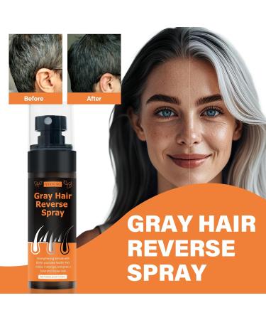 Herbal Gray Hair Reverse Spray | Smoothing Darkening & Growth Serum for Thinning Hair | Polygonum Multiflorum Conditioner for Men & Women - Buy Online on GoSupps.com