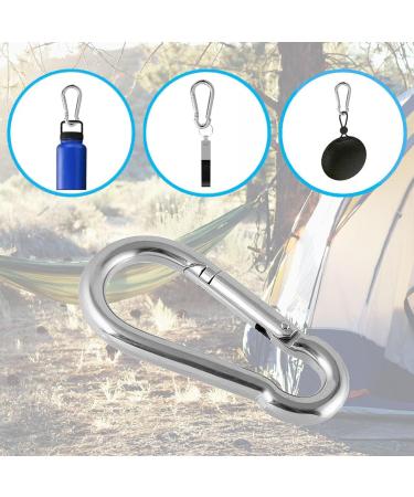 30pcs 304 Stainless Steel Snap Hooks - M4 4cm Mini Carabiners for Keys Camping Fishing & Hammocks - Buy Online on GoSupps.com