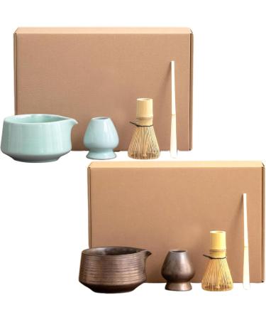 Matcha Whisk and Bowl Matcha Set Bamboo Ceramic Matcha Kit Includes Whisk Tea Spoon 580ml Bowl and Whisk Holder Manual Japanese Tea Set for Matcha Making Style1 Style 1 - Buy Online on GoSupps.com