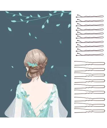 Brown Bobby Pins Kit - 100 Pcs 2 Inch Hair Pins & 50 Pcs 2.4 Inch U Shaped Bobby Pins for Women/Girls - QEUAEC - Buy Online on GoSupps.com