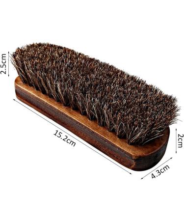 kuou Waxun Premium Horsehair Brushes Soft Shoe Brush with Natural Horsehair for Boots Shoes Furniture Car Seats Interiors Sofas (Shine Buff Polish) - Buy Online on GoSupps.com