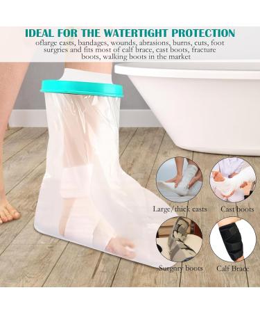 Waterproof Leg Shower Protection for Adults - Tnsland Reusable Plaster for Broken Toes Ankle Burns & Wound Care - Buy Online on GoSupps.com
