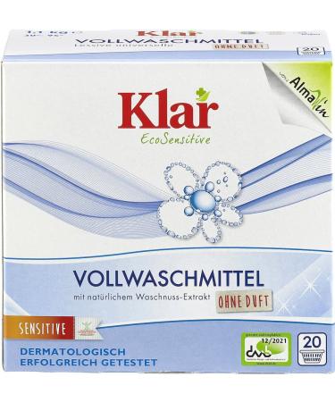 Klar Organic Detergent Powder (2 x 1.10 kg) 2 x 1 10 kg