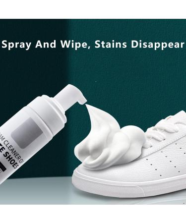 GNAUMORE Foam White Shoe Cleaning Shoe Whitener Shoe Cleaning Foam For White Trainers Whitener Colour Restore For Sneakers Sneaker Whitener Stain Remover - Buy Online on GoSupps.com