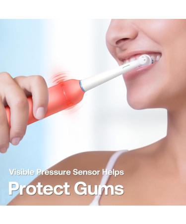 Bitvae R2 Rotating Electric Toothbrush for Adults with 8 Brush Heads 5 Modes Rechargeable Power Toothbrush with Pressure Sensor Coral Orange Coral Orange 1 Pack - Buy Online on GoSupps.com