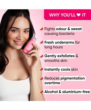 Watermelon Cooling Underarm Roll On - Odour & Sweat Control | 4% AHA + BHA | Fresh Aqua Fragrance | Unisex | 50ml - Buy Online on GoSupps.com