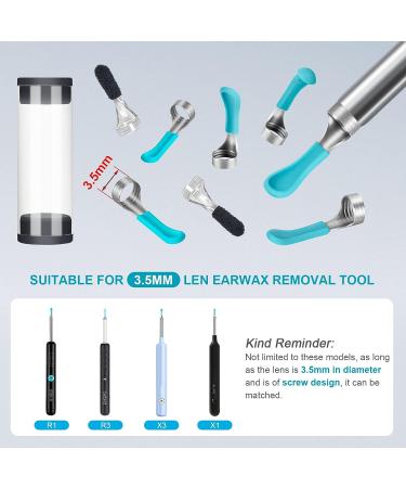 Ear Wax Removal Tool Replacement Tips - 8 Silicone Ear Spoons Set (3.5mm Dia.) - Buy Online on GoSupps.com