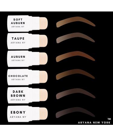 ARYANA NEW YORK Eyebrow Stamp Stencil Kit - Waterproof Brow Pomade Stamp, Shaping Kit for Perfect Brows - Chocolate Shade | Reusable Stencil - Buy Online on GoSupps.com