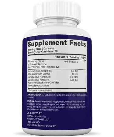 Justified Laboratories Clear Nails Plus Max - Probiotic Pills 40 Billion CFU 60 Capsules for Healthy Nails | International Shipping Available - Buy Online on GoSupps.com