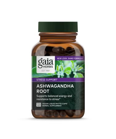 Gaia Herbs Ashwagandha Root 120 Vegan Liquid Phyto-Caps