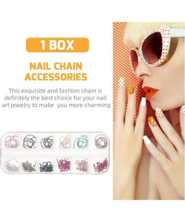Minkissy 1 Box Nail Chain Jewelry Rhinestone Accessories Women s Jewelry Appliques Embellishments Womens Jewlery Finger Nail Chains Decor Nail Art Chain Jewelry Metal Manicure Bead Chain As Shown 1 - Buy Online on GoSupps.com