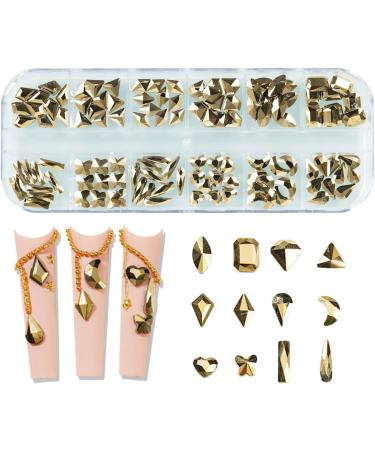 MAEXUS Nail Art Rhinestones Set with Tweezers and Drill Pen - Golden | DIY and Professional Nail Craft and Makeup - Buy Online on GoSupps.com