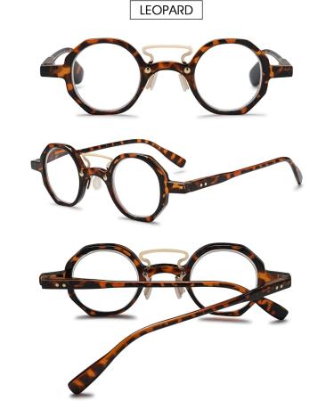 Buy Vevesmundo Round Retro Reading Glasses - Unisex Leopard Pattern +1.0 to +4.0 | Stylish Visual Aid - Buy Online on GoSupps.com