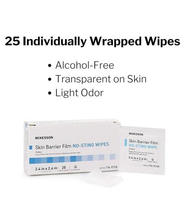 McKesson Sterile Skin Barrier Film No Sting Body Wipe, 25 Individual Packets - Buy Online on GoSupps.com