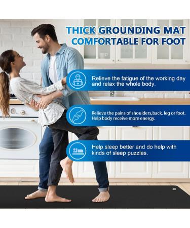 Premium 2-Layer Ground Mat for Bed Desk & Floor - Enhance Sleep Health & Pain Relief (99.1 x 30.5 cm) - Buy Online on GoSupps.com