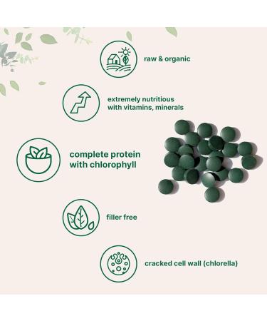 Micro Ingredients Organic Chlorella Spirulina 3000mg Tablets & Vitamin D3 5000iu + K2 100mcg Bundle 2 Pack | Cracked Cell Wall Rich in Vegan Protein & Chlorophyll | Essential Sunshine Vitamins - Buy Online on GoSupps.com