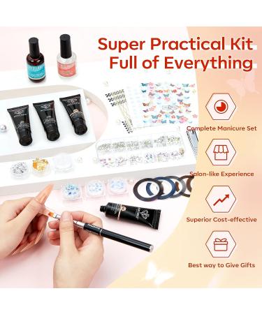 Modelones Poly Nail Gel Kit 8 Colors with 48W LED Nail Lamp - Professional Manicure Kit for Valentine's Day - Buy Online on GoSupps.com