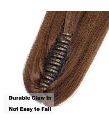 SEGO Real Hair Ponytail Extension - 14 Medium Brown Clip-In Braid | 100% Remy Hair | 105g - Buy Online on GoSupps.com